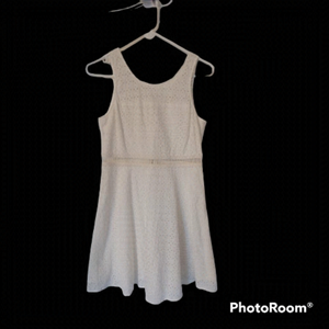 Black Swan White‎ Eyelet Dress-Size M